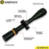 1.6-24x50 Rifle Scope Illumination Reticle, Adjustable Objective, Second Focal Plane, 30mm Tube Riflescopes With Strong Mounts