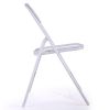 Folding and Stackable Chair Set 5 Pack for Picnic, Fishing and Camping, White