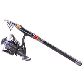 Fishing-Rod-Set Lures Spinning Reel Combo Line Telescopic Carbon-Fiber Travel And (Option: 2style)