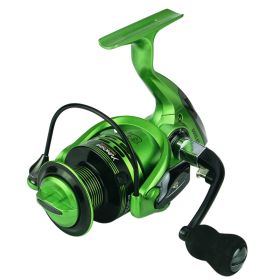 Xf1000-7000 Fishing Wheel Fishing Wheel Fishing Reel Reel For Telescopic Fishing Rod Metal Rocker Arm Gapless Fishing Gear Factory (Option: Green-XF1000)