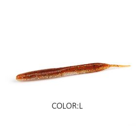 Larva 7.4cm10CM Road Subsoft Bait Monochrome Salt (Option: L-10cm 10pcs)