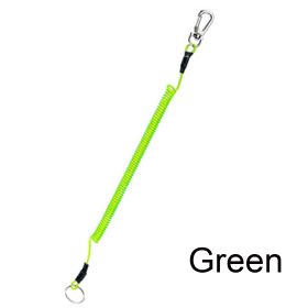 Max Stretch Plastic Spring Elastic Rope Anti-lost Phone Keychain Secure Lock Tackle Portable Fishing Lanyards (Option: Green-1.2m)