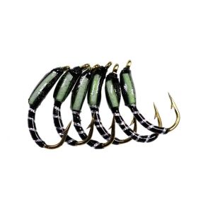 Flying Fishing Road Subbait Glittering Nymph (Option: Green-6PCS)