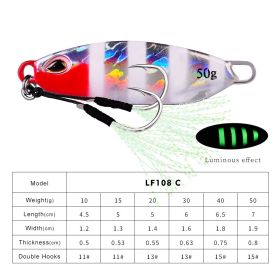 Long Throw Submerged Metal Decoy Fishing Gear (Option: Color C-50G)