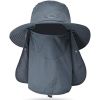 Fishing Hat/Boonie Hat; Sun hat Detachable UV Sun Screen Wide Brim Hat With Face Cover & Neck Flap; hiking hat