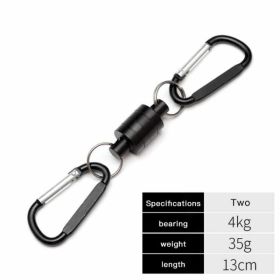 Fishing Magnetic Outdoor Mountaineering Quick Buckle (Option: Black-Double buckle)